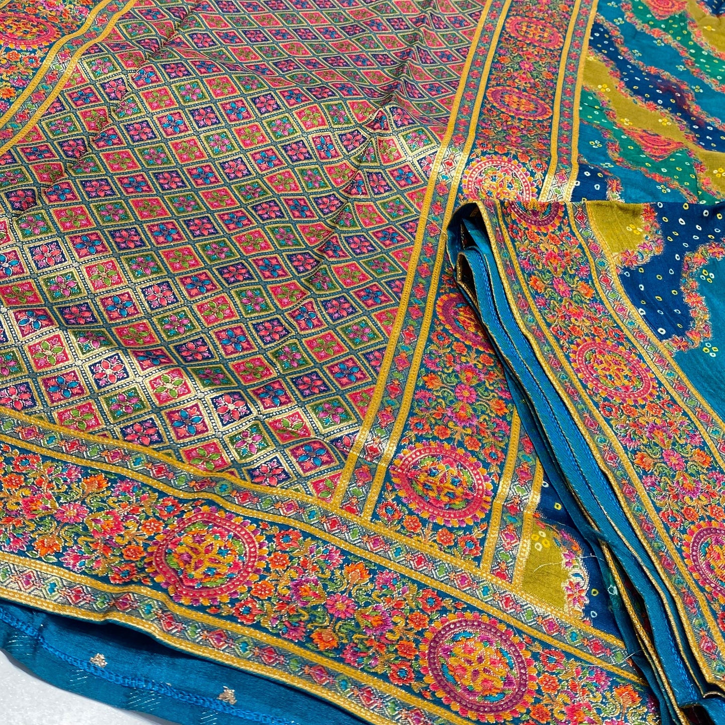 Royal Kashmir Work Pashmina Saree