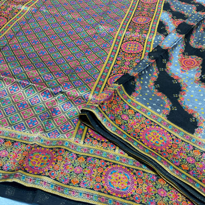 Royal Kashmir Work Pashmina Saree
