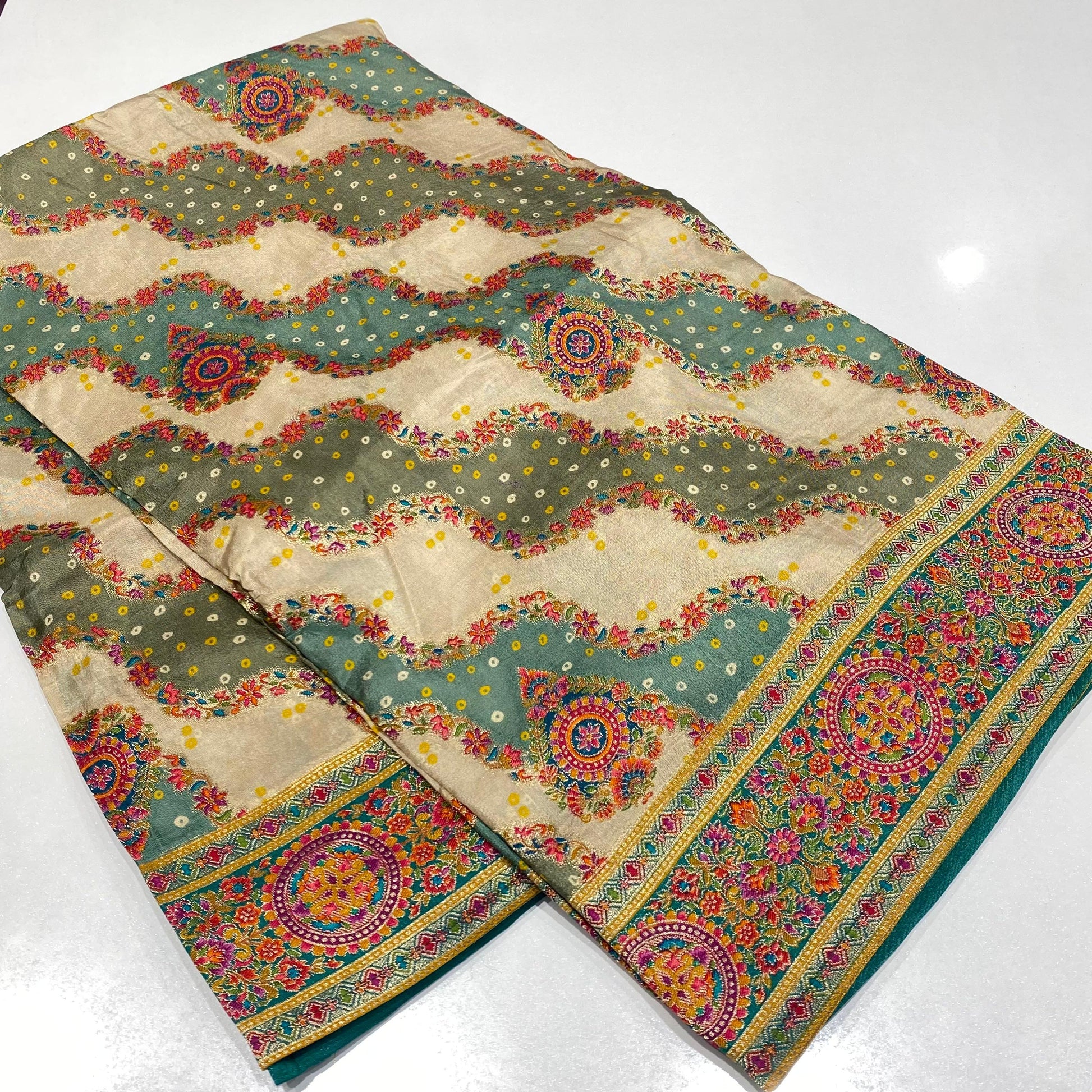 Royal Kashmir Work Pashmina Saree