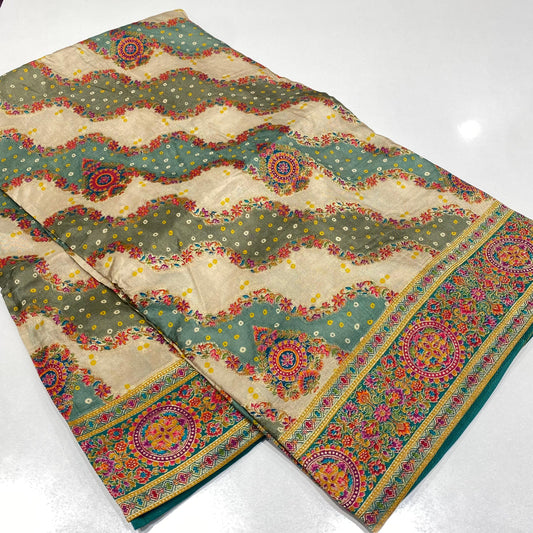 Royal Kashmir Work Pashmina Saree