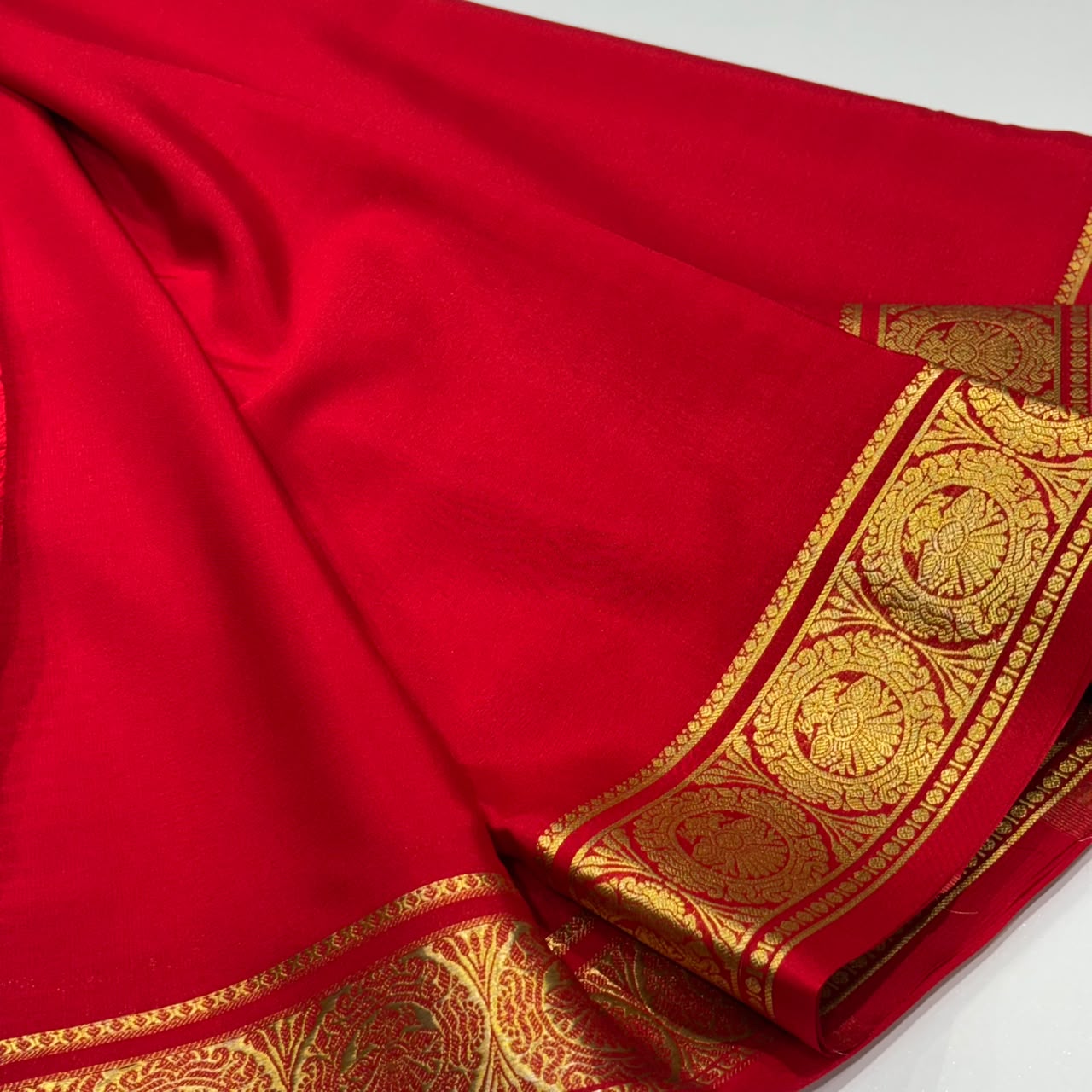 Pure Mysore Crepe Silk Saree