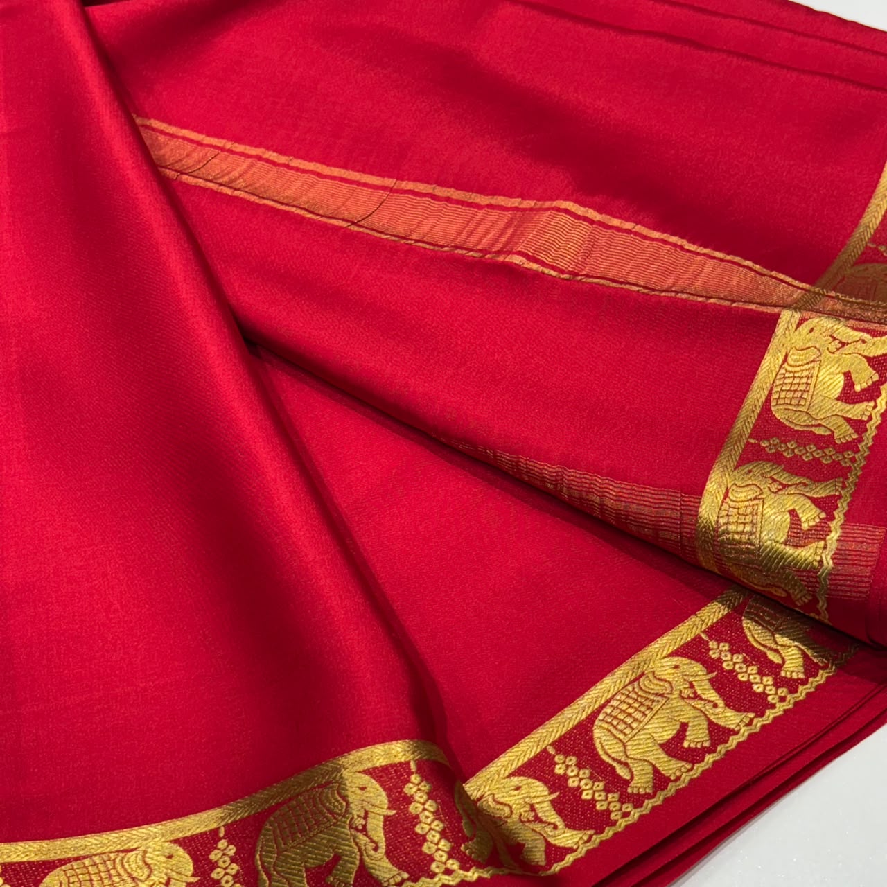 Pure Mysore Crepe Silk Saree