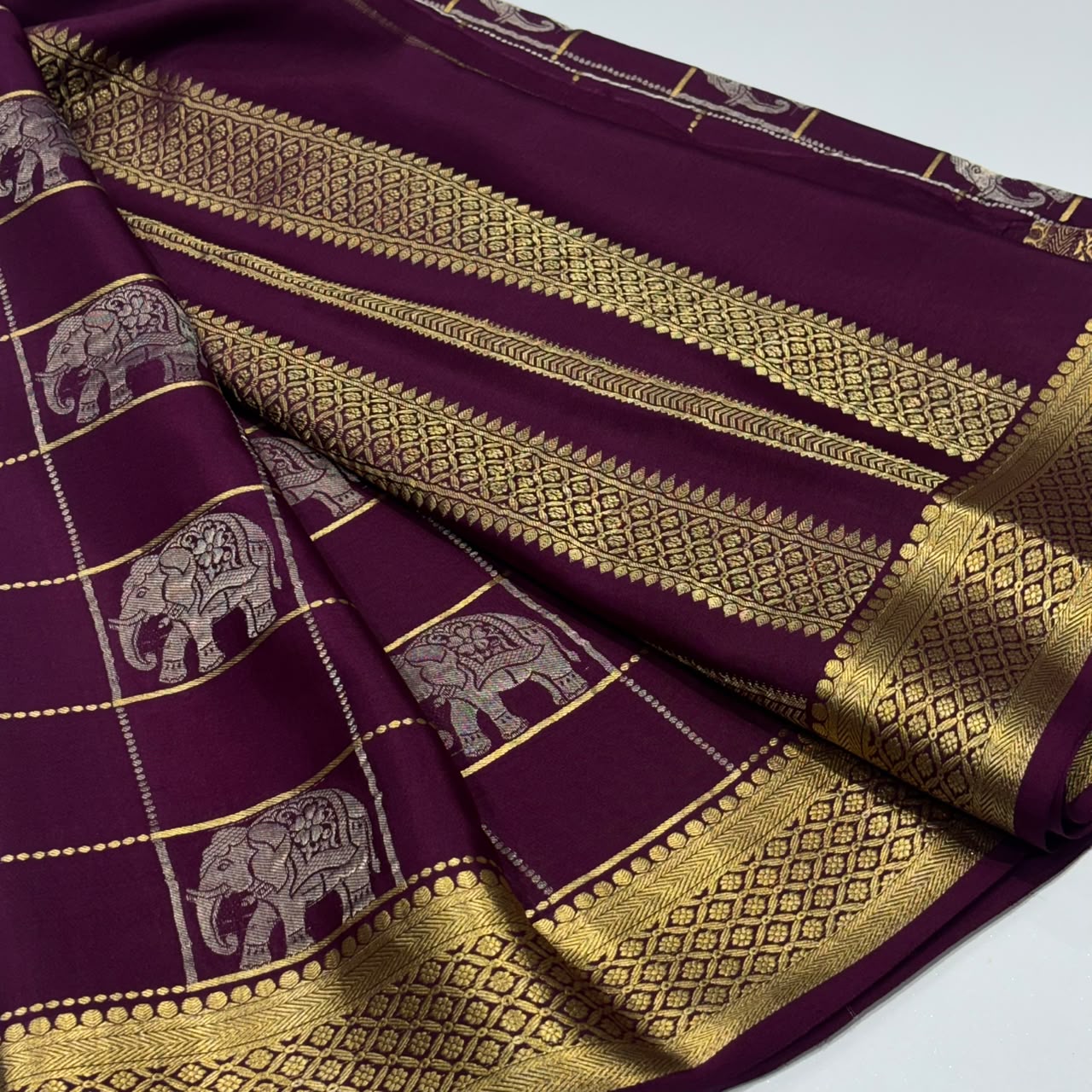 Pure Mysore Crepe Silk Saree