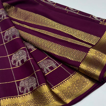 Pure Mysore Crepe Silk Saree