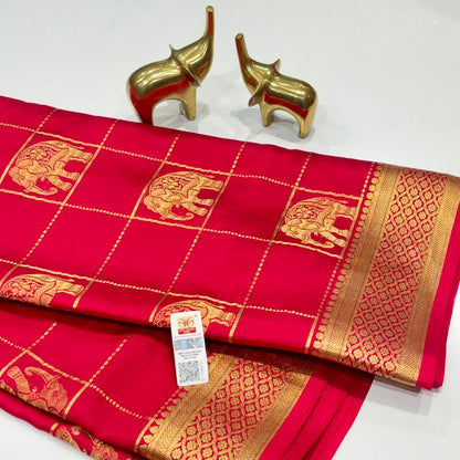 Pure Mysore Crepe Silk Saree