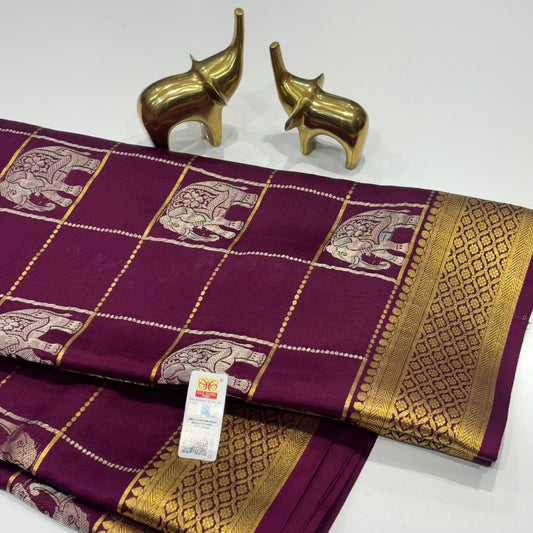Pure Mysore Crepe Silk Saree