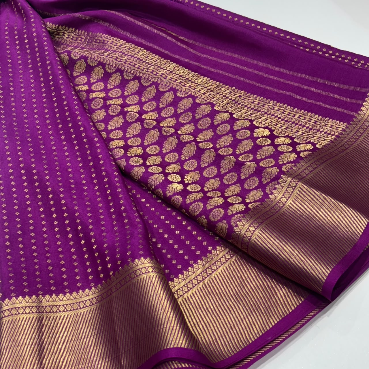 Pure Mysore Crepe Silk Saree
