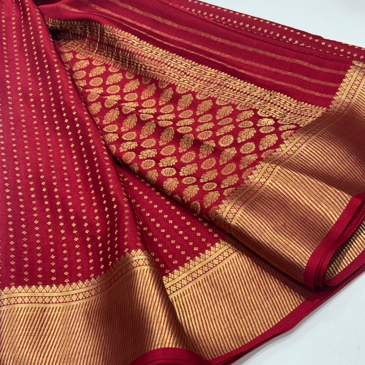 Pure Mysore Crepe Silk Saree