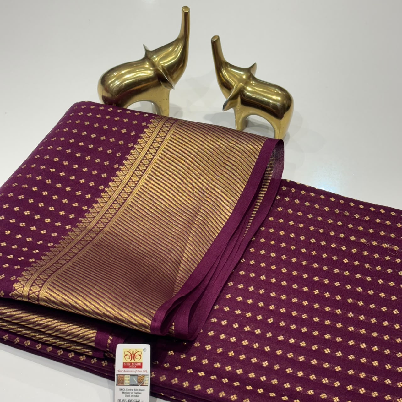 Pure Mysore Crepe Silk Saree
