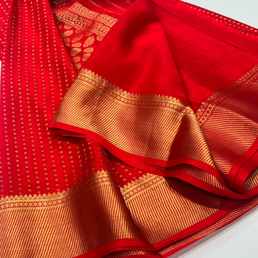 Pure Mysore Crepe Silk Saree