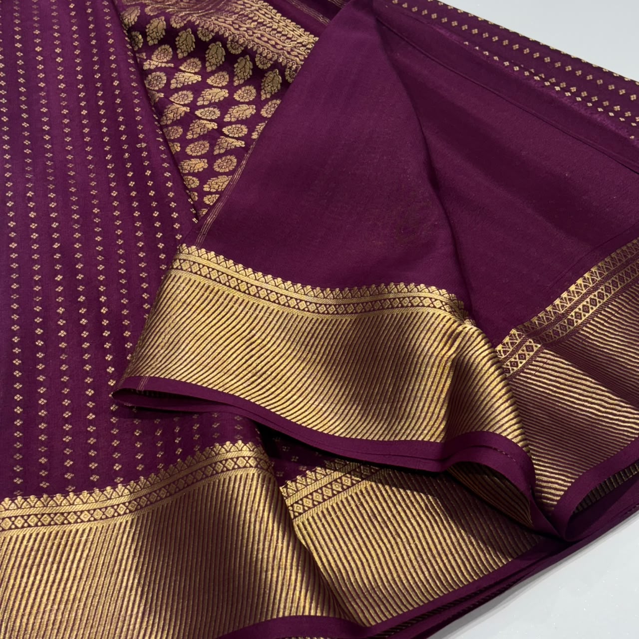 Pure Mysore Crepe Silk Saree