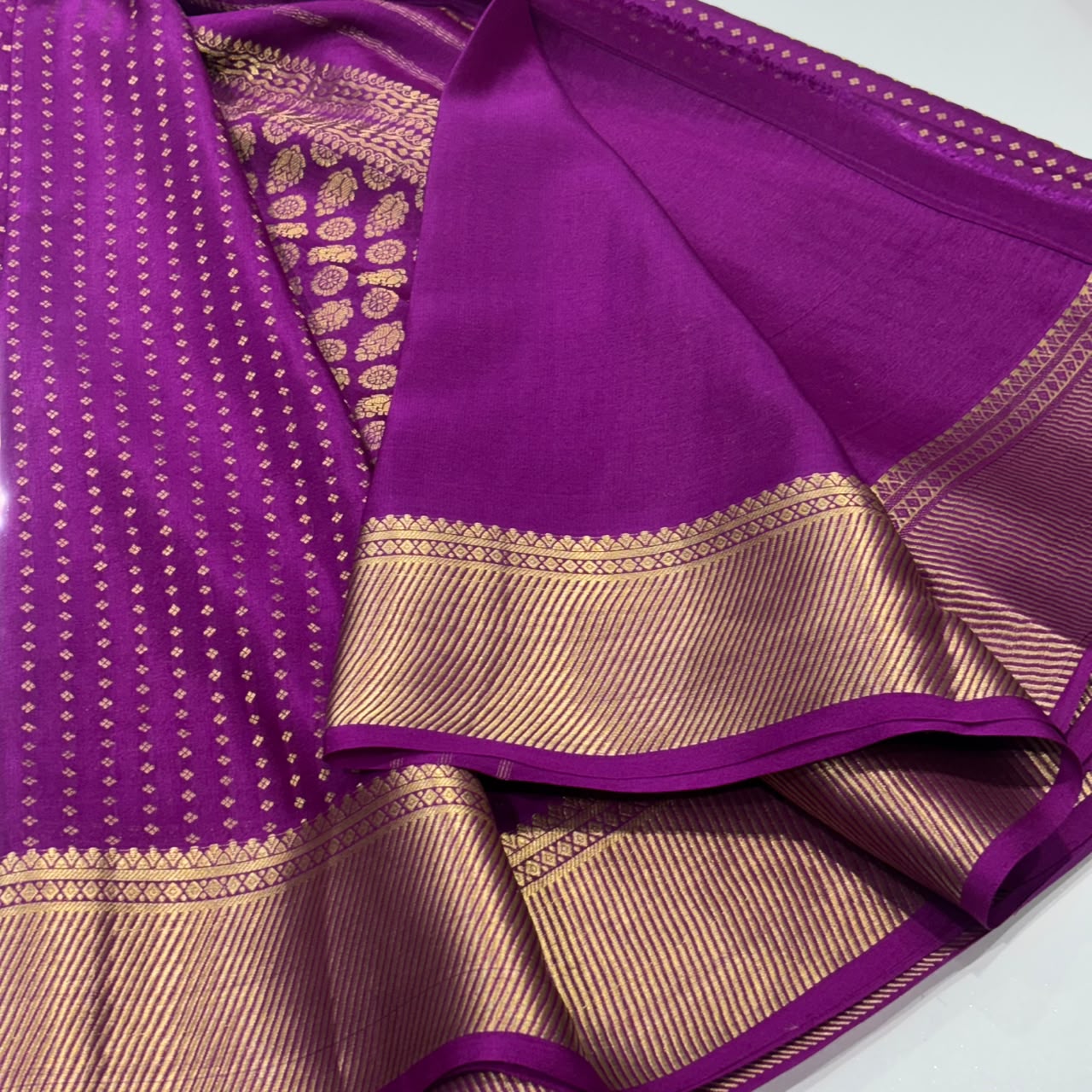 Pure Mysore Crepe Silk Saree