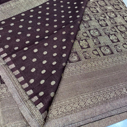 Brocade Mysore Wrinkle Crepe Saree