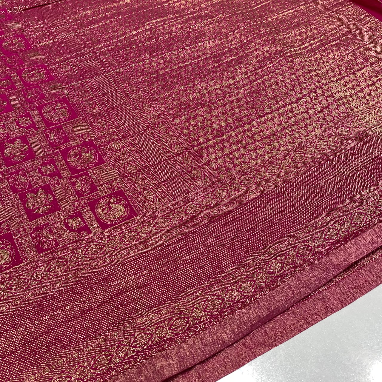 Brocade Mysore Wrinkle Crepe Saree