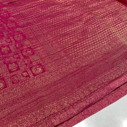 Brocade Mysore Wrinkle Crepe Saree
