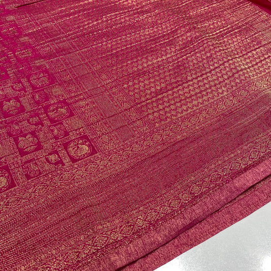 Brocade Mysore Wrinkle Crepe Saree