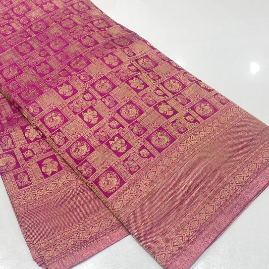 Brocade Mysore Wrinkle Crepe Saree