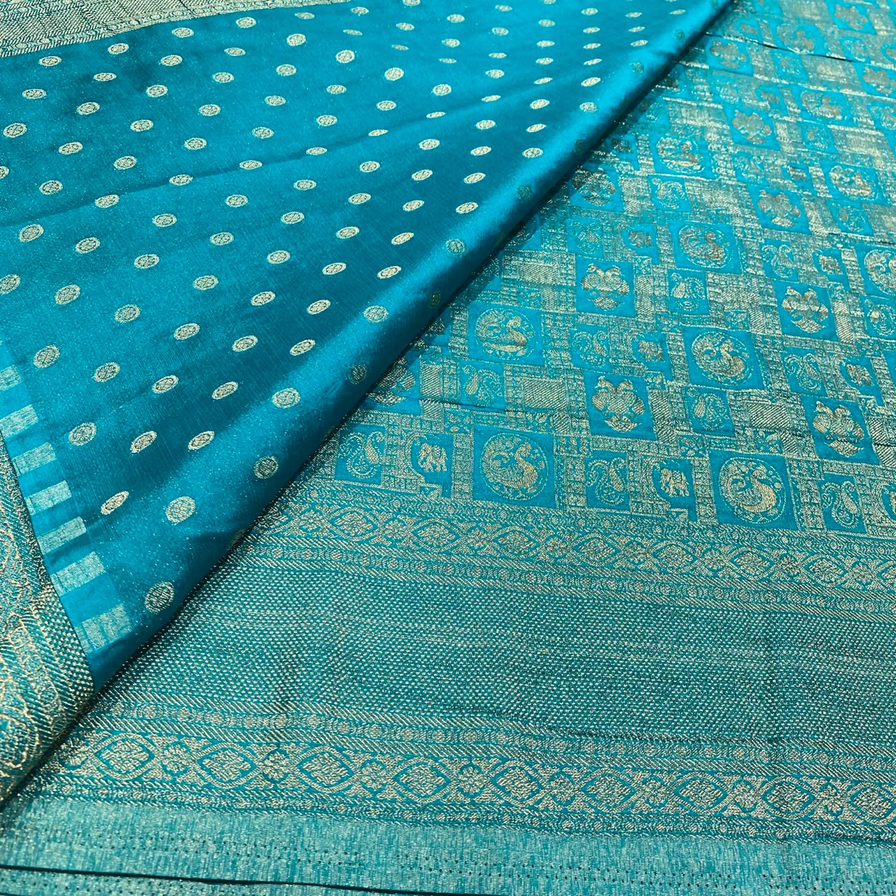 Brocade Mysore Wrinkle Crepe Saree