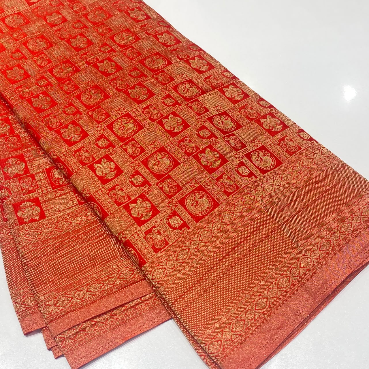 Brocade Mysore Wrinkle Crepe Saree