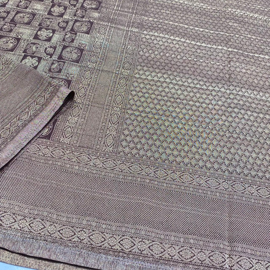 Brocade Mysore Wrinkle Crepe Saree