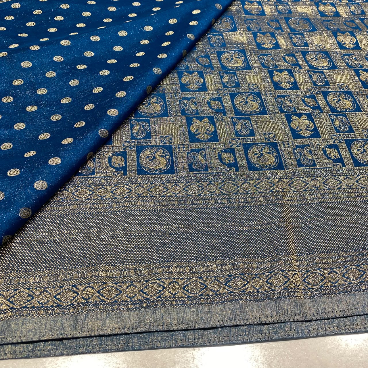 Brocade Mysore Wrinkle Crepe Saree