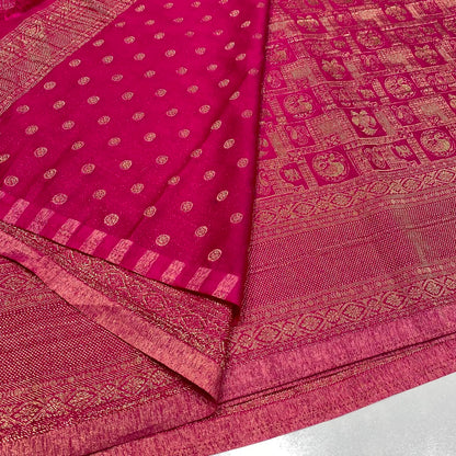Brocade Mysore Wrinkle Crepe Saree