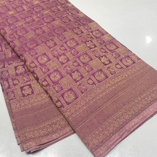 Brocade Mysore Wrinkle Crepe Saree