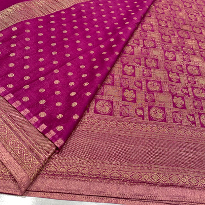 Brocade Mysore Wrinkle Crepe Saree