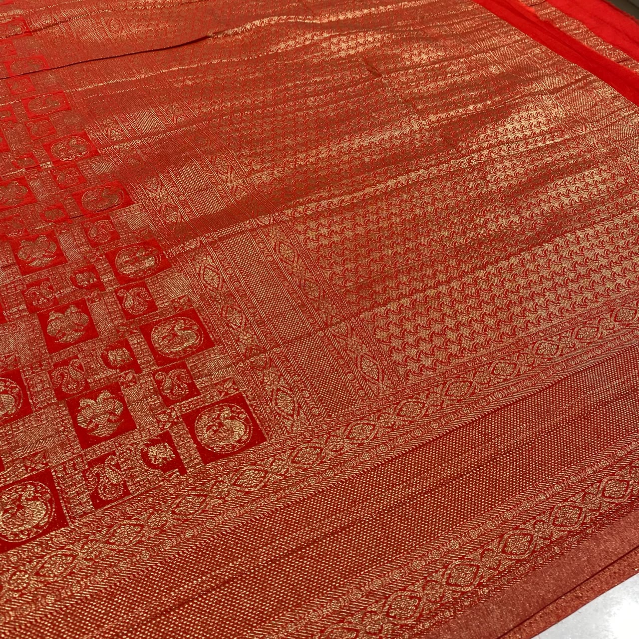 Brocade Mysore Wrinkle Crepe Saree