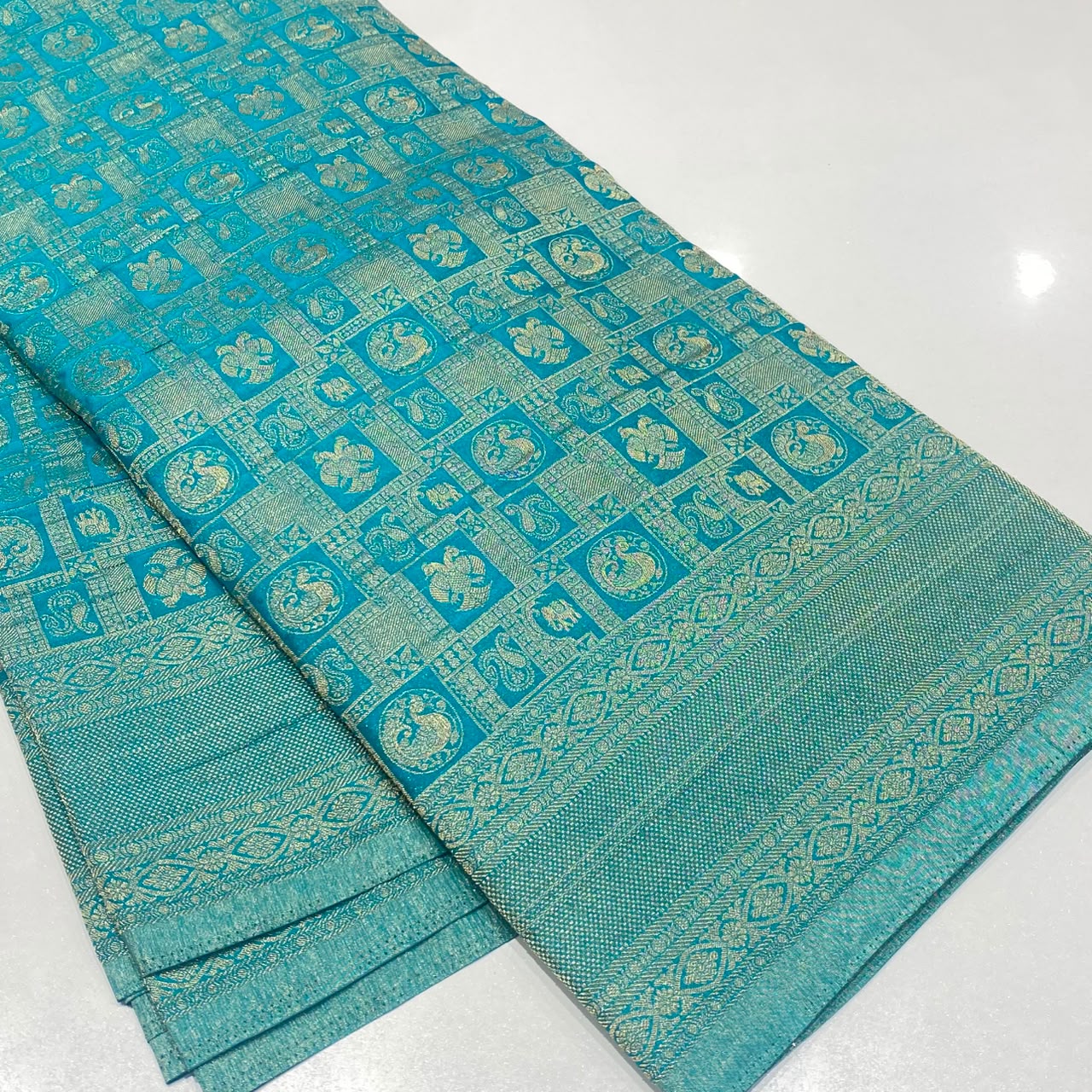 Brocade Mysore Wrinkle Crepe Saree