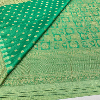 Brocade Mysore Wrinkle Crepe Saree