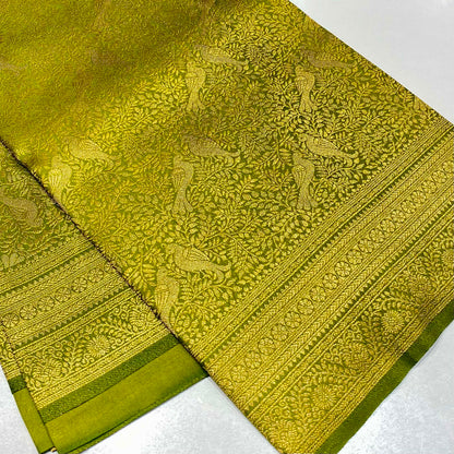 Soft Silk Semi Kanchivaram Brocade Saree