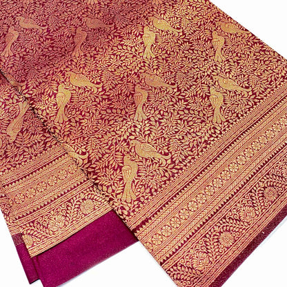 Soft Silk Semi Kanchivaram Brocade Saree
