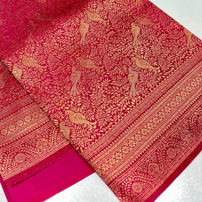 Soft Silk Semi Kanchivaram Brocade Saree