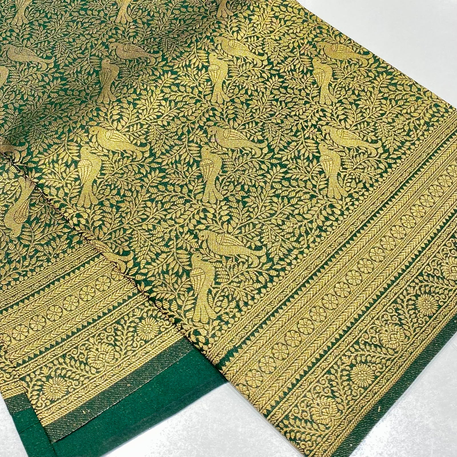 Soft Silk Semi Kanchivaram Brocade Saree