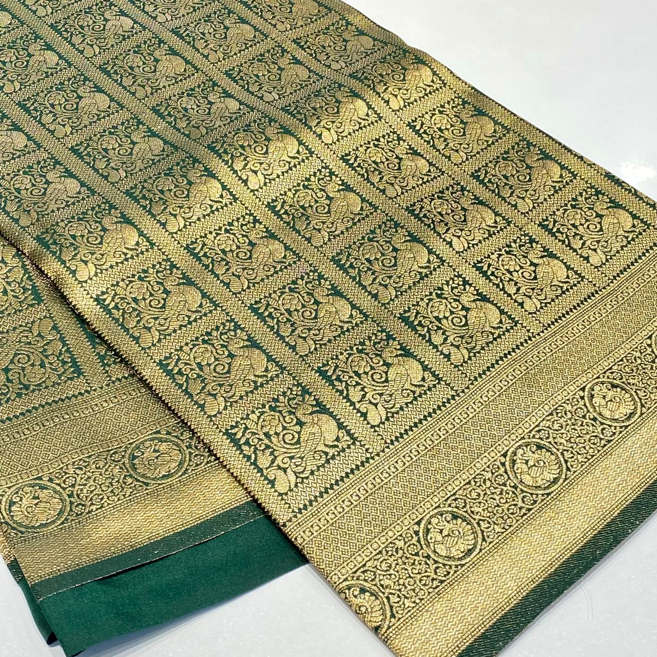 Soft Silk Semi Kanchivaram Brocade Saree