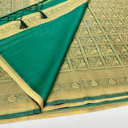 Soft Silk Semi Kanchivaram Brocade Saree