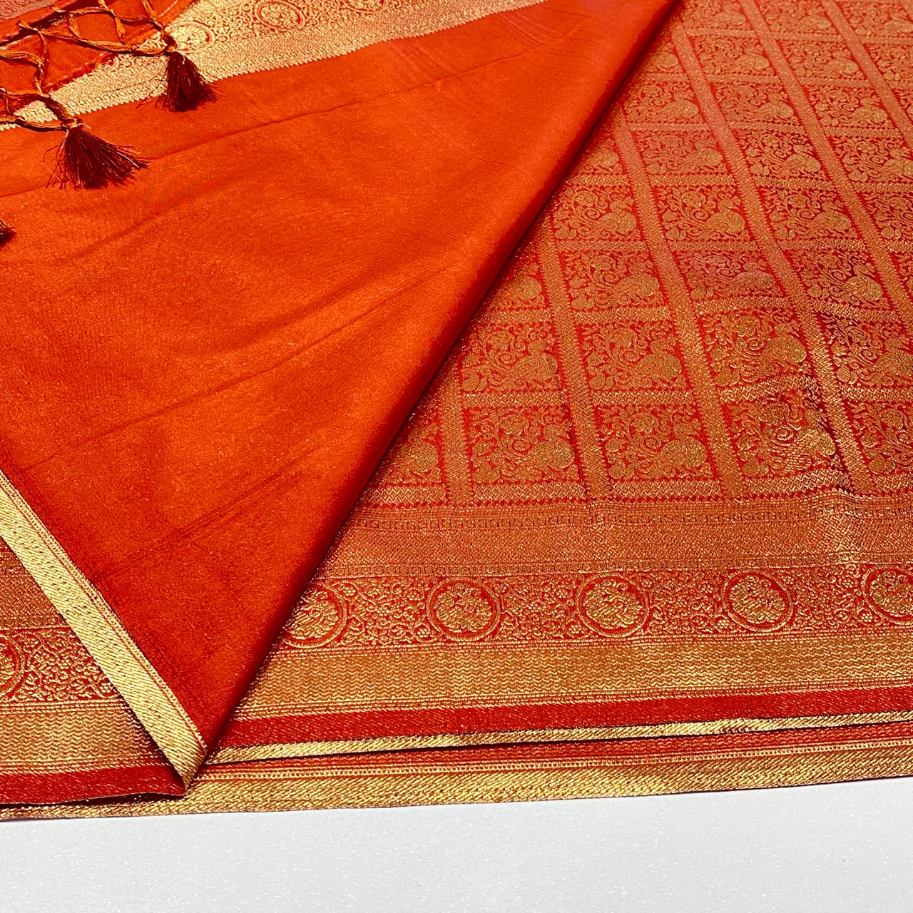 Soft Silk Semi Kanchivaram Brocade Saree