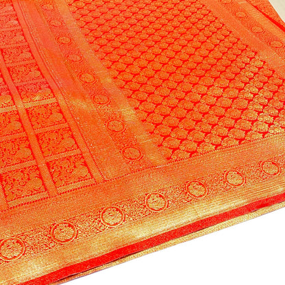 Soft Silk Semi Kanchivaram Brocade Saree
