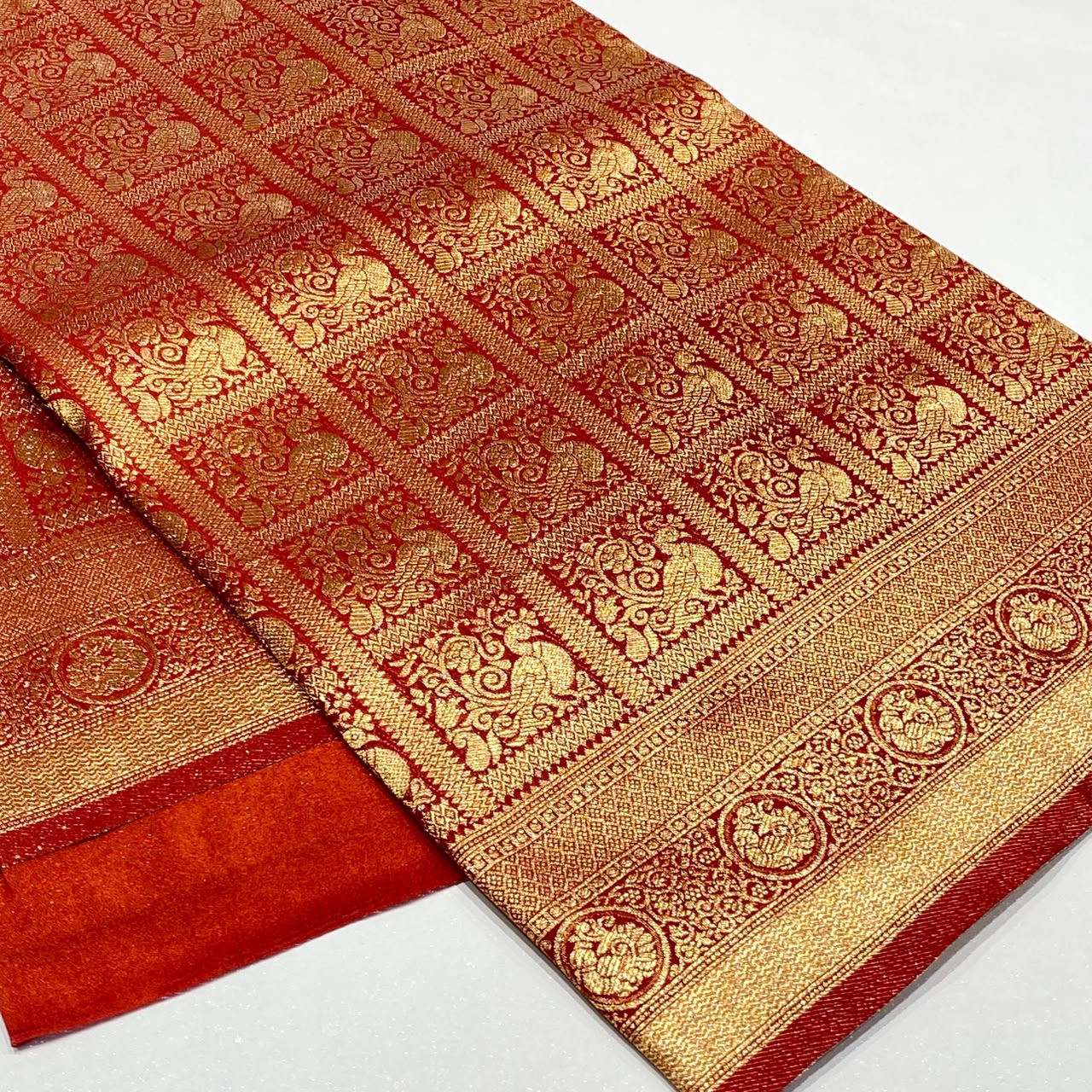 Soft Silk Semi Kanchivaram Brocade Saree