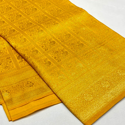 Soft Silk Semi Kanchivaram Brocade Saree