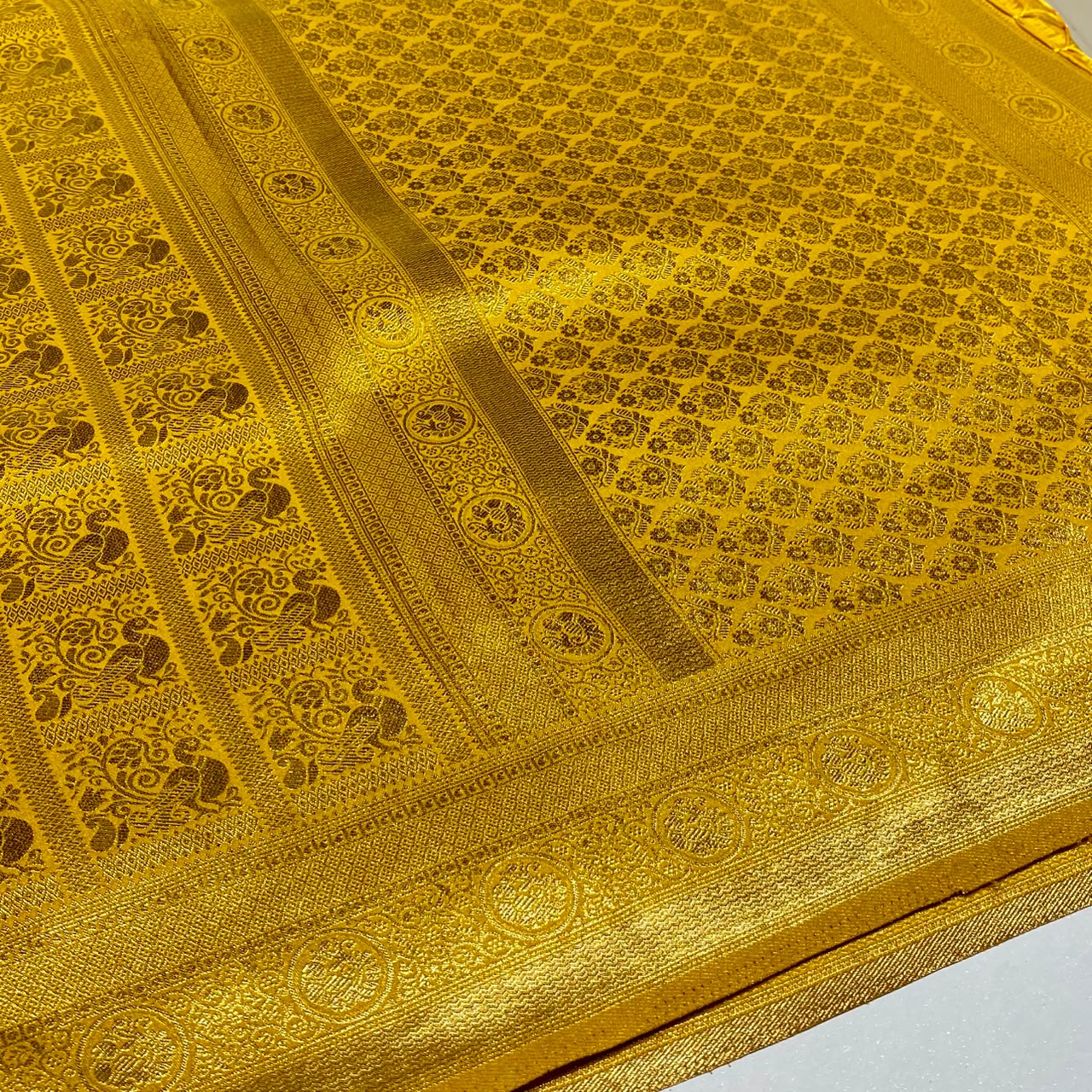 Soft Silk Semi Kanchivaram Brocade Saree