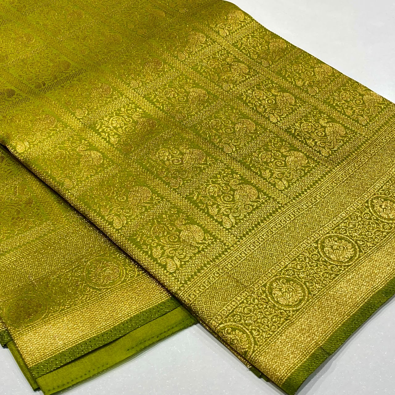 Soft Silk Semi Kanchivaram Brocade Saree