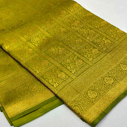 Soft Silk Semi Kanchivaram Brocade Saree