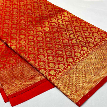 Soft Silk Semi Katan Banaras Saree