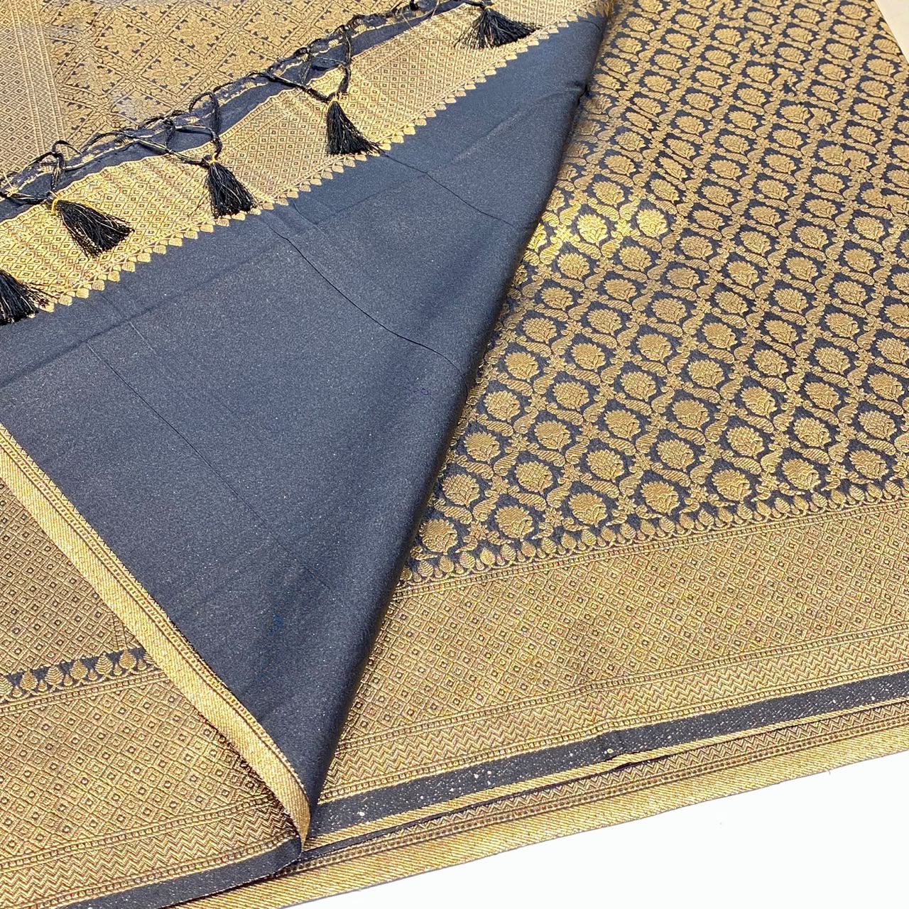 Soft Silk Semi Katan Banaras Saree