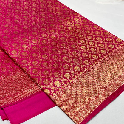 Soft Silk Semi Katan Banaras Saree