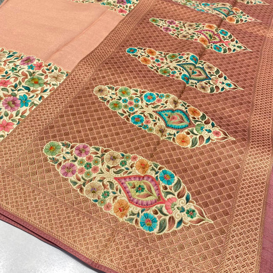 Kashmiri Printed Crepe Saree