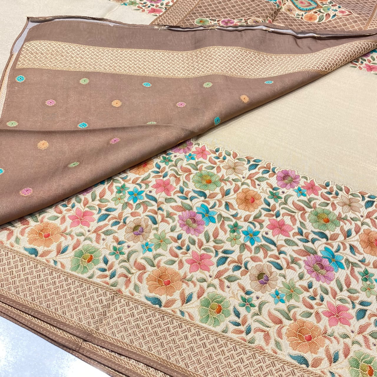 Kashmiri Printed Crepe Saree