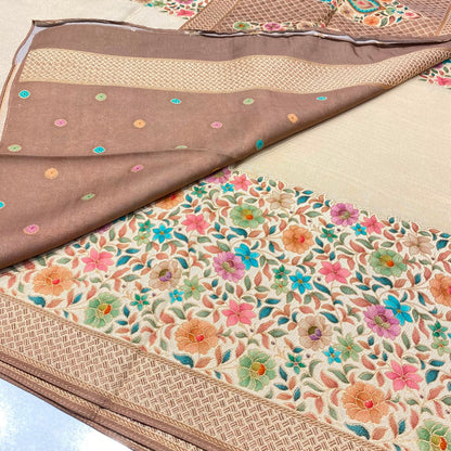Kashmiri Printed Crepe Saree